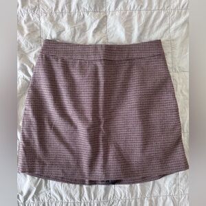 Abercrombie & Fitch Brown Plaid Wool Mini Skirt with Short Liner. XS